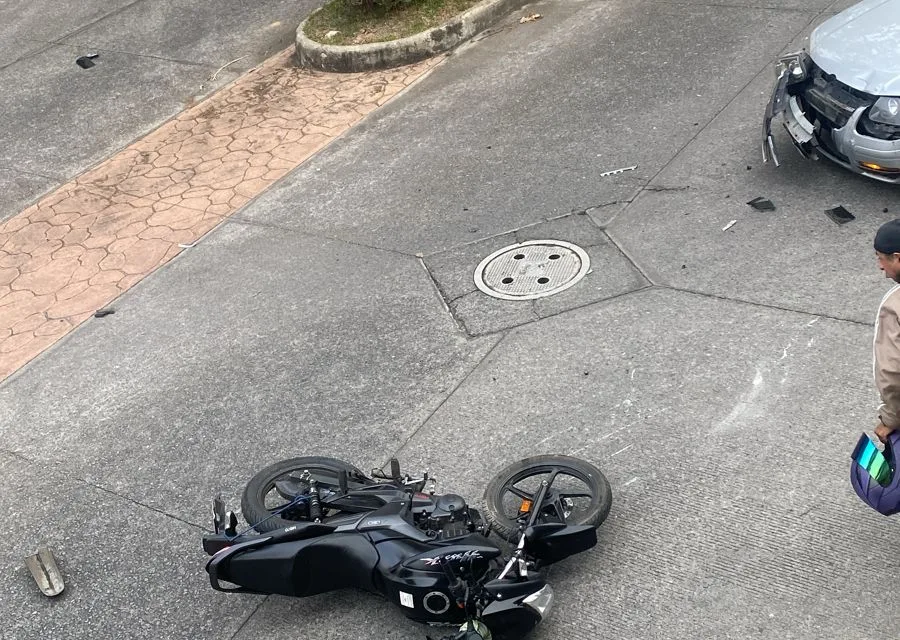 Motociclista lesionado en accidente de tránsito en Monte Magno