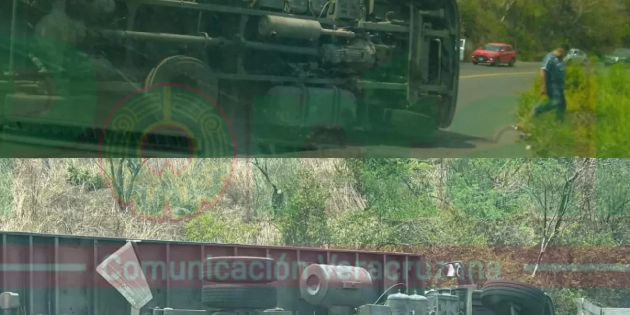 Se voltea tractocamión en la carretera Xalapa-Veracruz