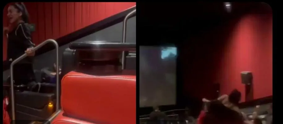 Video: Mujer  fue expulsada de una sala del cine por molestar verbalmente a los demás