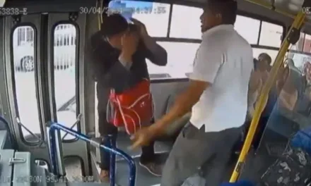 Video: Chofer de camión  de pasajeros defiende a una mujer