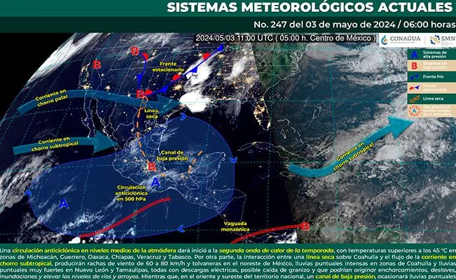 Temperaturas superiores a los 45 °C y algunas lluvias provocarán caída de granizo en algunas regiones