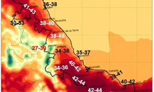 Hoy continuará dominando ambiente muy caluroso en el estado de Veracruz al mediodía y primeras horas de la tarde.