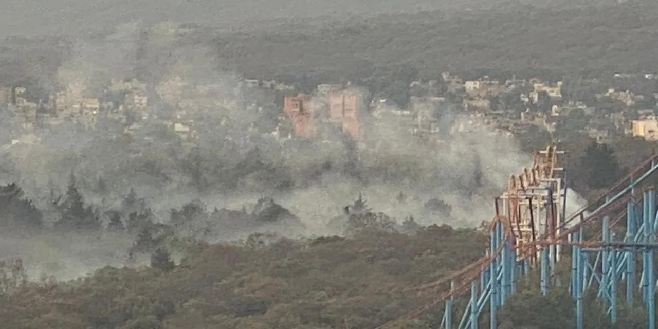 VIDEO: Se registra fuerte incendio en el Bosque de Tlalpan, cerca de Six Flags en la CDMX