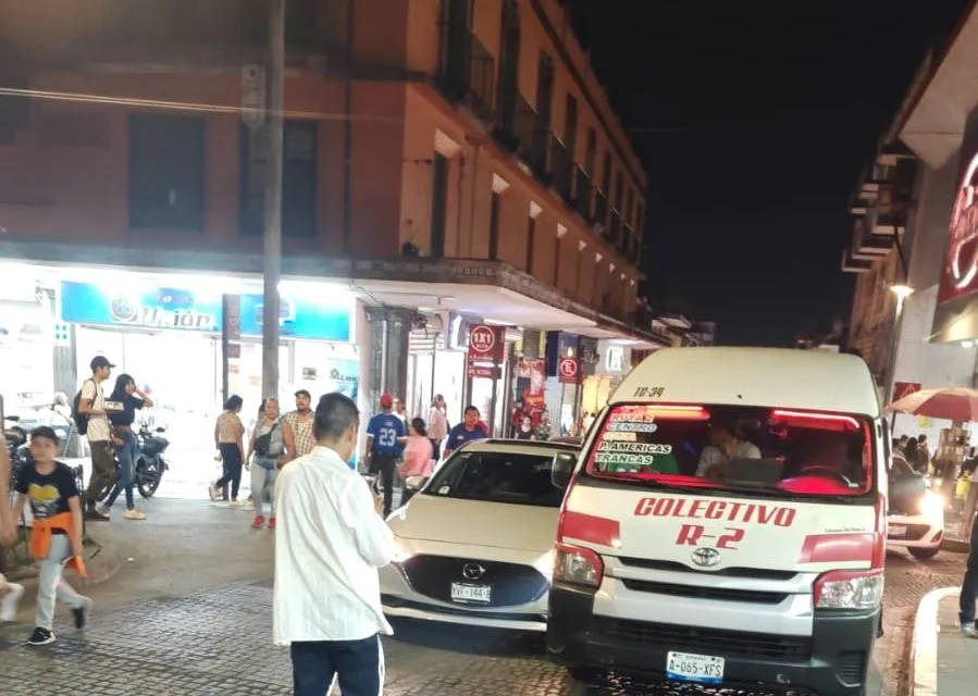 Accidente de tránsito en la zona centro de Xalapa