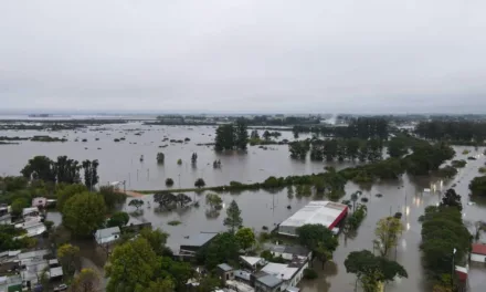 Se registran inundaciones ahora en Uruguay.