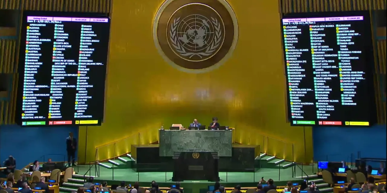 Video:143 países han solicitado la integración plena de Palestina en la ONU,  Israel rompe su voto!