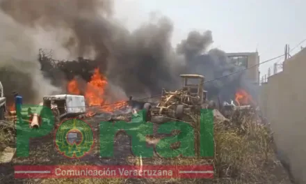 Video:Incendio en el Municipio de Emiliano Zapata, a la altura de El Lencero