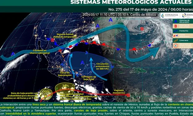 Se prevén fuertes lluvias en varias regiones del país para este viernes