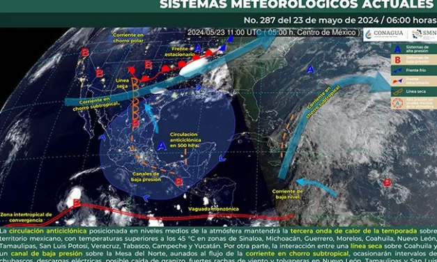 Lluvias, calor, granizo en algunas regiones de México para este jueves