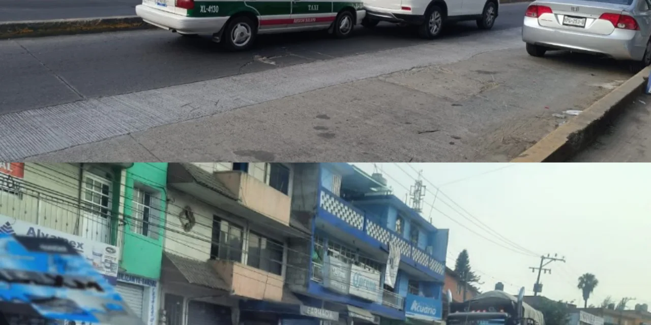 Accidente de tránsito sobre la avenida Antonio Chedraui Caram, Xalapa