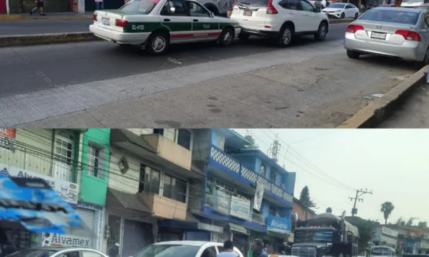 Accidente de tránsito sobre la avenida Antonio Chedraui Caram, Xalapa