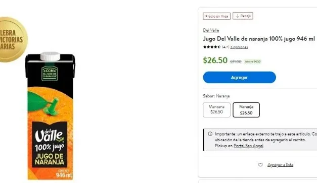 Este es el jugo de naranja mexicano más saludable y barato, según Profeco