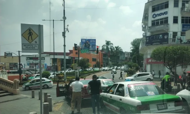 Accidente de tránsito en la zona centro de Xalapa