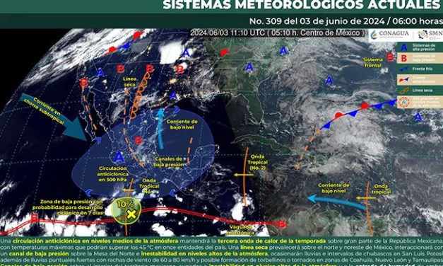 Prevén lluvias puntuales fuertes en varios estados del país