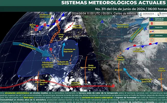 Clima en México, fuertes lluvias y granizo en algunos Estados