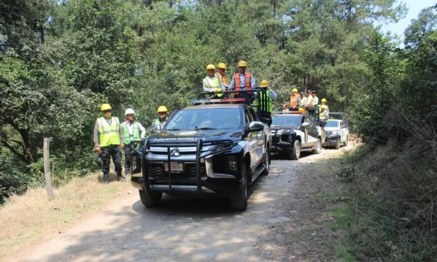 IPAX auxilia para sofocar el incendio forestal en la localidad de Misantla el viejo, municipio de Tlacolulan