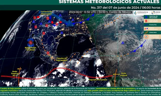 Conoce aquí los estados afectados Las lluvias podrían estar acompañadas de fuertes rachas de viento