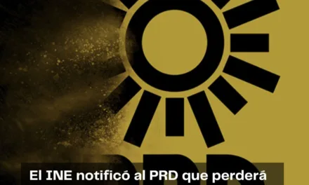 INE notifica al PRD sobre la pérdida del registro, al no alcanzar el 3% de los votos