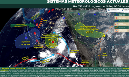 Ciclón Tropical podría evolucionar a Tormenta Tropical “Alberto” y provocar lluvias en varios estados