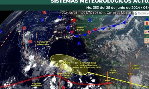 En qué estados se pronostican lluvias para este martes 25 de junio?