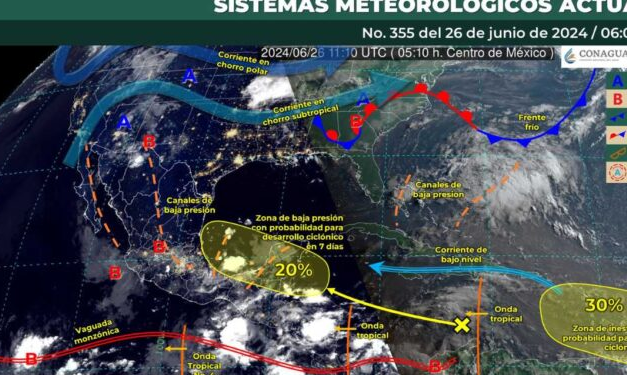 Se esperan para este miércoles tormentas eléctricas en México