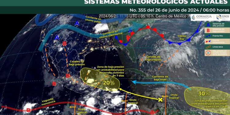Se esperan para este miércoles tormentas eléctricas en México