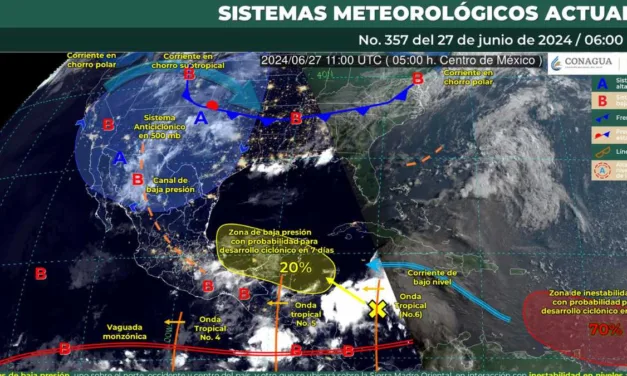 Lluvias puntuales intensas se harán presentes en estos estados