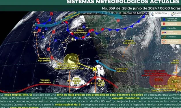 Se prevén rachas de 80km/h y fuertes Lluvias en algunos Estados