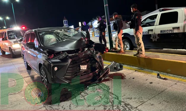 Motociclista circulaba en sentido contrario, provocando  accidente en el puente de Las Trancas