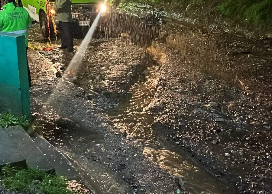 Afectaciones en el tramo carretero Altotonga – Orilla del Monte