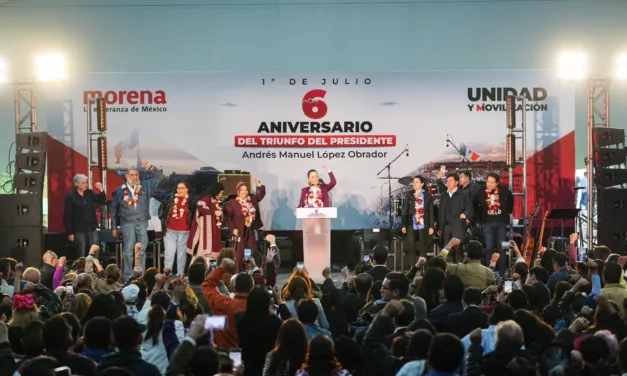 Sheinbaum y Morena celebran sexto aniversario del triunfo de AMLO