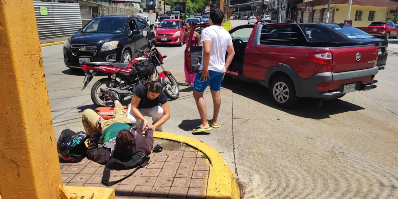 Motociclista lesionado en accidente sobre Murillo Vidal