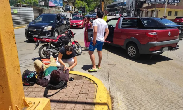 Motociclista lesionado en accidente sobre Murillo Vidal