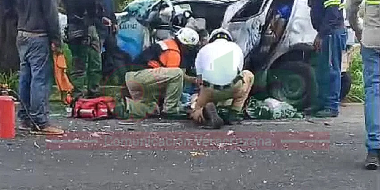 Accidente de tránsito en la carretera Xalapa-Veracruz, a la altura de El Lencero