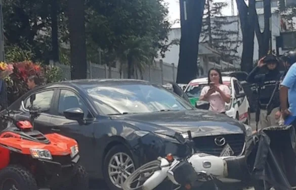 Motociclista lesionado en la avenida Manuel Ávila Camacho, Xalapa