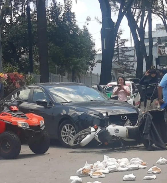 Motociclista lesionado en la avenida Manuel Ávila Camacho, Xalapa