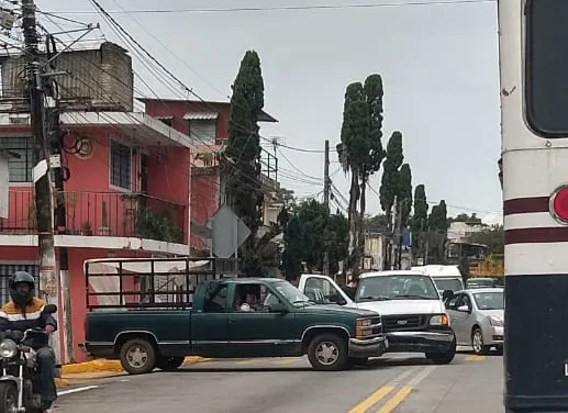 Accidente de tránsito en. La calle Bolivia, Xalapa