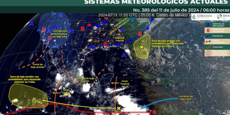 Ondas tropicales se mantienen y generarán lluvias intensas en el país