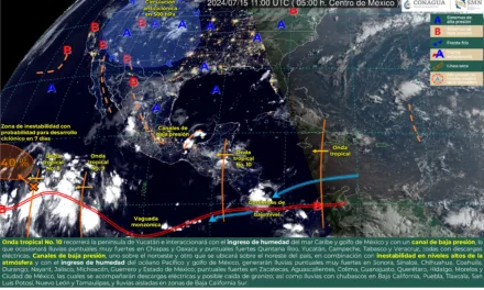 Lluvias torrenciales azotarán en México por onda tropical No. 10