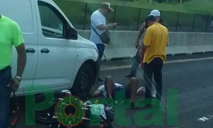 Motociclista lesionado en la carretera Xalapa-Veracruz