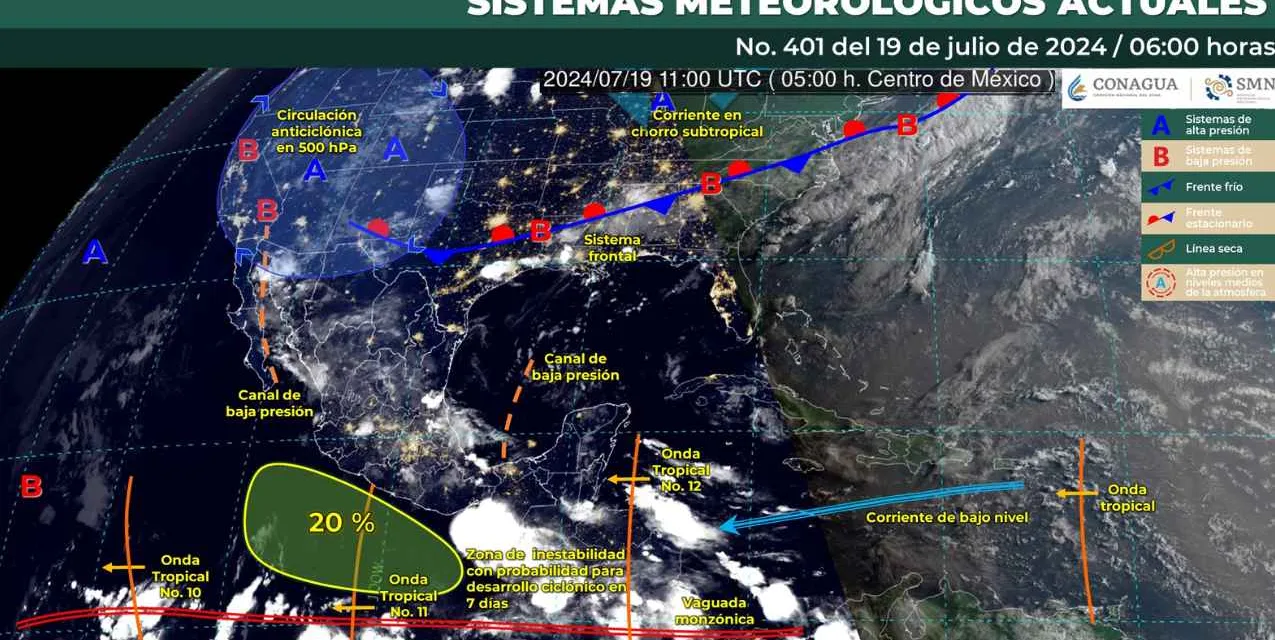 Para este viernes continúan las lluvias en varias regiones del país