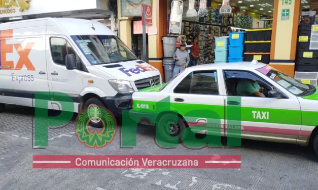 Accidente de tránsito en la zona centro de Xalapa