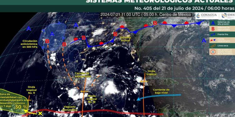 En estos estados del pais, se registrará lluvia este Domingo