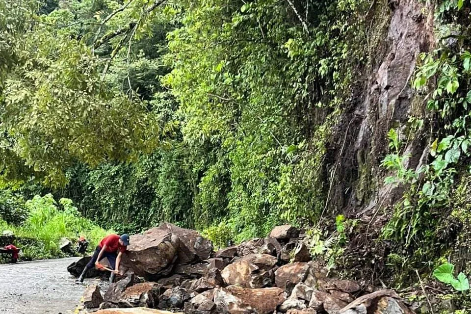 Derrumbe en la carretera Misantla-Xalapa