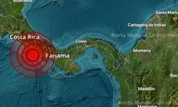 Sismo de magnitud 5,7 sacude frontera entre Panamá y Costa Rica