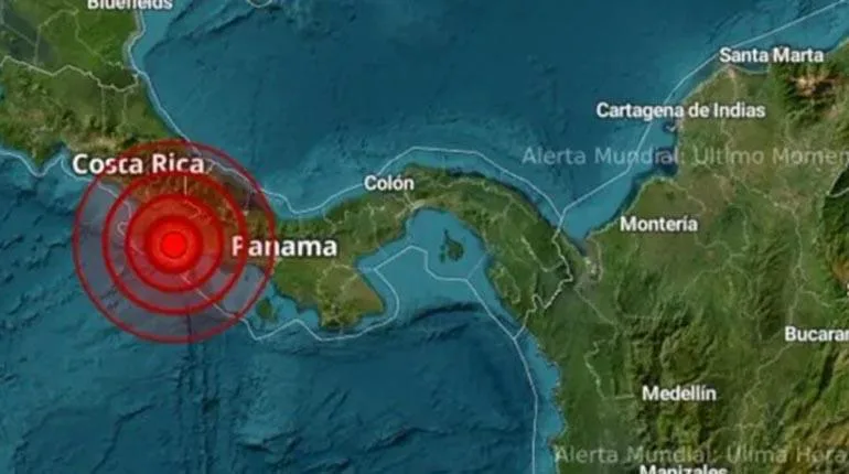 Sismo de magnitud 5,7 sacude frontera entre Panamá y Costa Rica