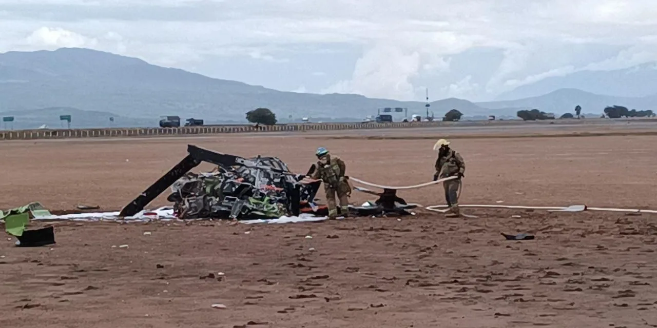 Video: Se registra caída de un helicóptero en la laguna de Sayula, en la autopista  Guadalajara -Colima