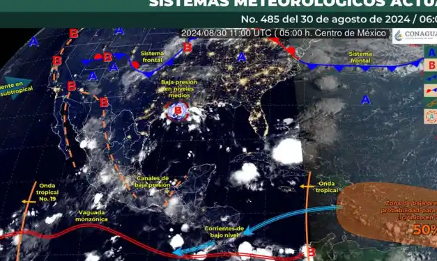 Hoy se espera un día cargado de lluvias y cambios climáticos significativos en varias partes de México