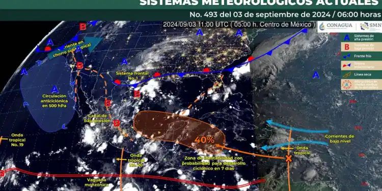 Prevén lluvias intensas en varias regiones del país