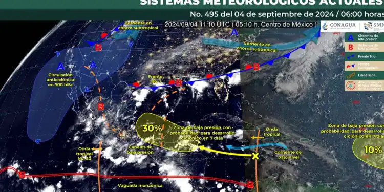 Frente Frío No. 1 generará lluvias intensas con descargas eléctricas en estos estados